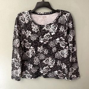 Rose Patterned Floral Blouse